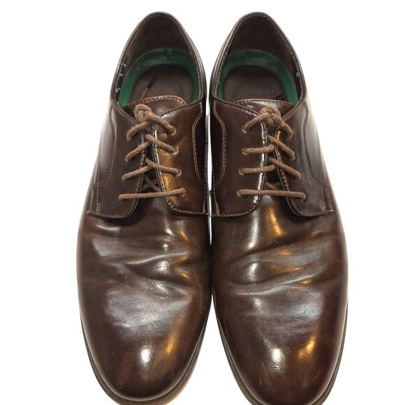 Van Heusen Men's 10 Dress Shoes BrownLaces Oxford - Picture 1 of 8